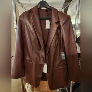 NWT Express Faux Leather Blazer Jacket